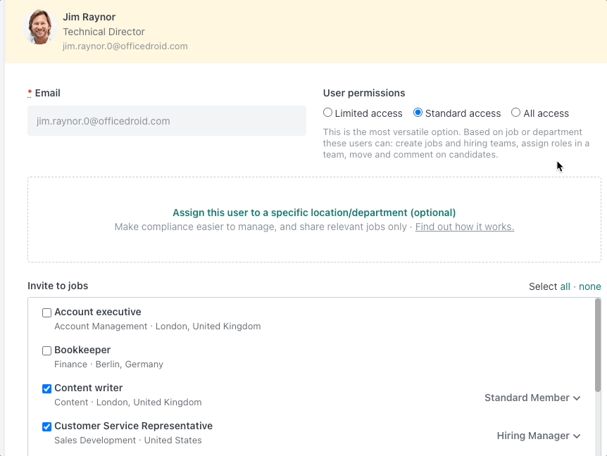How do I change a team member's role for a job? – Workable Help