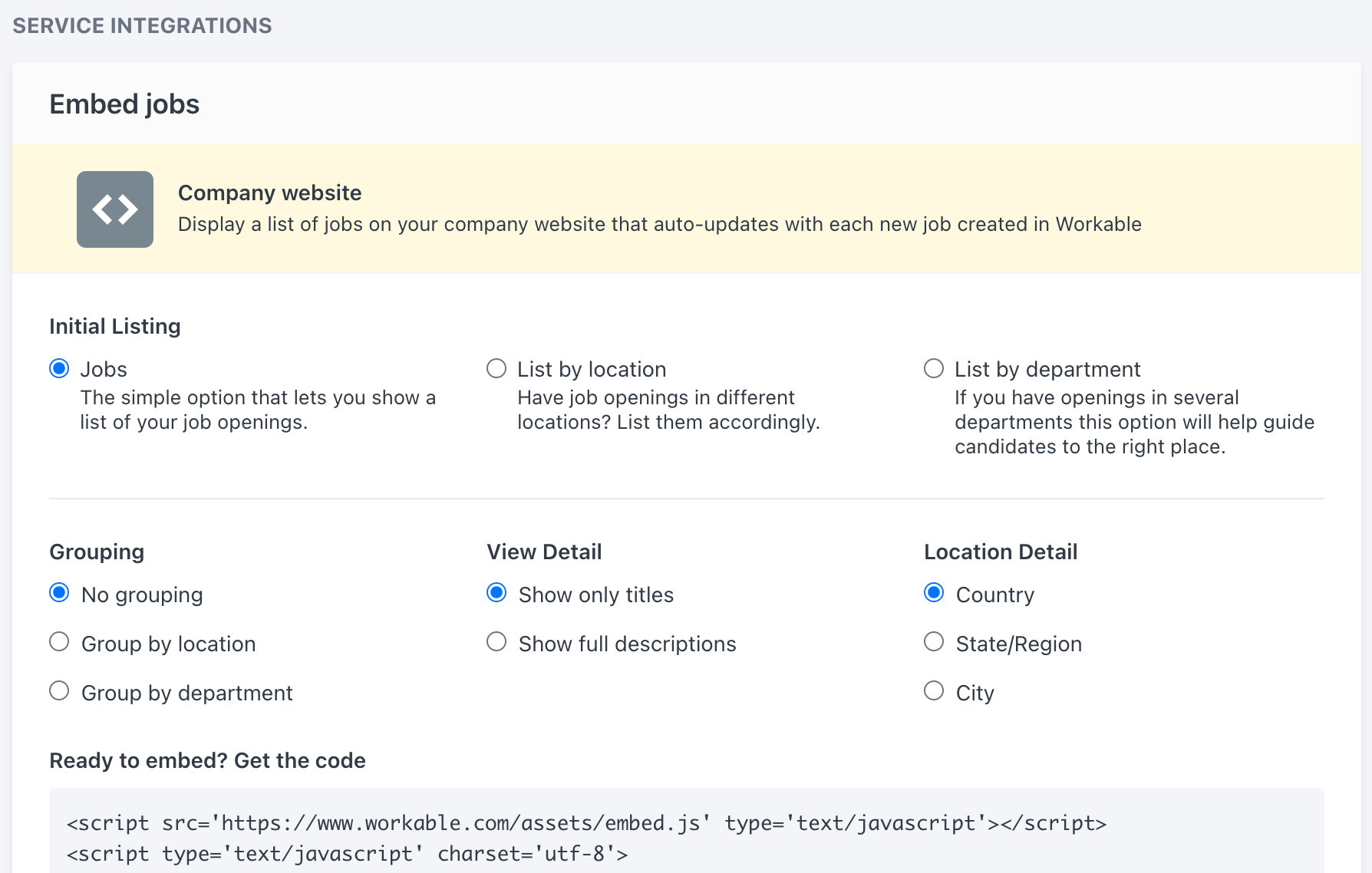 How to embed jobs on your website (job widget) – Workable Help
