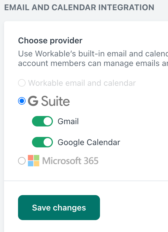 Integrating with Gmail/Google calendar Workable Support